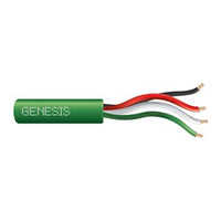 Genesis 21045805 22/4 Stranded Unshielded Cable, Riser, CMR, FT4, 500' (152.4 m) Speed Bag, Green