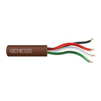 Genesis 21045807 22/4 Stranded Unshielded Cable, Riser, CMR, FT4, 500' (152.4 m) Speed Bag, Brown