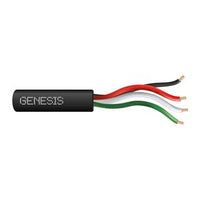 Genesis 21045808 22/4 Stranded Unshielded Cable, Riser, CMR, FT4, 500' (152.4 m) Speed Bag, Black