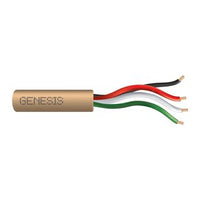 Genesis 21045813 22/4 Stranded Unshielded Cable, Riser, CMR, FT4, 500' (152.4 m) Speed Bag, Beige