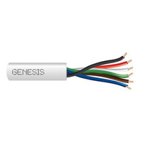 Genesis 21051101 22/6 Solid Unshielded Cable, Riser, CMR, FT4, 1000' (304.8 m) Pull Box, White