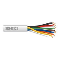 Genesis 21075501 22/8 Stranded Unshielded Cable, Riser, CMR, FT4, 500' (152.4 m) Pull Box, White