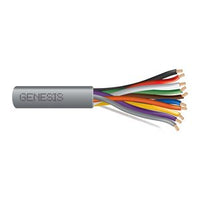 Genesis 21085509 22/10 Stranded Unshielded Cable, Riser, CMR, FT4, 500' (152.4 m) Pull Box, Gray