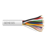 Genesis 21095501 22/12 Stranded Unshielded Cable, Riser, CMR, FT4, 500' (152.4 m) Pull Box, White