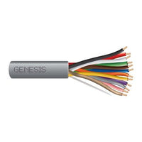 Genesis 21115509 22/12 Solid Unshielded Cable, Riser, CMR, FT4, 500' (152.4 m) Pull Box, Gray