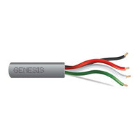 Genesis 21155509 18/4 Stranded Unshielded Cable, Riser, CMR, FT4, 500' (152.4 m) Pull Box, Gray