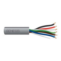 Genesis 21165509 18/6 Stranded Unshielded Cable, Riser, CMR, FT4, 500' (152.4 m) Pull Box, Gray