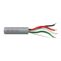 Genesis 21221009 16/4 Stranded Unshielded Cable, Riser, CMR, FT4, 1000' (304.8 m) Reel, Gray
