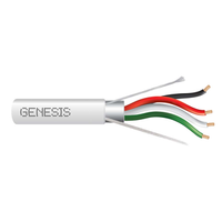 Genesis 22041101 22/4 Stranded Shielded Cable, Riser, CMR, FT4, 1000' (304.8 m) Pull Box, White