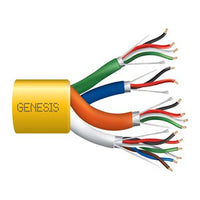 Genesis 22965002 22/6 Stranded Shielded + 22/4 Stranded Shielded + 22/2 Stranded Shielded + 18/4 Stranded Shielded Composite Access Control Cable, Riser, CMR, FT4, 500' (152.4 m) Reel, Yellow