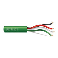 Genesis 31151105 18/4 Stranded Unshielded Cable, Plenum, CMP, FT6, 1000' (304.8 m) Pull Box, Green