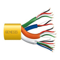 Genesis 31961002 22/6 Stranded Shielded + 22/4 Stranded + 22/2 Stranded + 18/4 Stranded Composite Access Control Cable, Plenum, CMP, FT6, 1000' (304.8 m) Reel, Yellow
