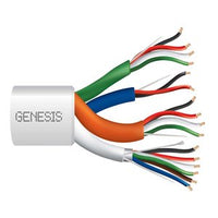 Genesis 31965001 22/6 Stranded Shielded + 22/4 Stranded + 22/2 Stranded + 18/4 Stranded Composite Access Control Cable, Plenum, CMP, FT6, 500' (152.4 m) Reel, White