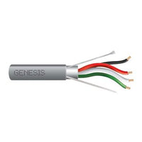 Genesis 32041109 22/4 Stranded Shielded Cable, Plenum, CMP, FT6, 1000' (304.8 m) Pull Box, Gray