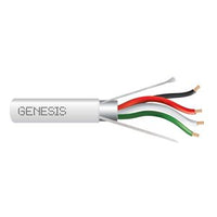 Genesis 32045512 22/4 Stranded Shielded Cable, Plenum, CMP, FT6, 500' (152.4 m) Pull Box, Natural