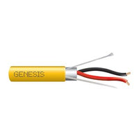 Genesis 32141102 18/2 Stranded Shielded Cable, Plenum, CMP, FT6, 1000' (304.8 m) Pull Box, Yellow