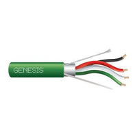 Genesis 32152105 18/4 Stranded Shielded Cable, Plenum, CMP, FT6, 1000' (304.8 m) Reel-in-a-Box, Green