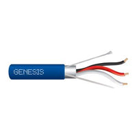 Genesis 32262106 18/3 Stranded Shielded Cable, Plenum, CMP, FT6, 1000' (304.8 m) Reel-in-a-Box, Blue
