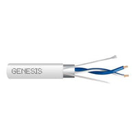 Genesis 32541101 22/1-Pair Stranded Shielded LonWorks Cable, Plenum, CMP, FT6, 1000' (304.8 m) Pull Box, White