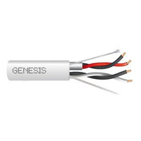 Genesis 32705512 22/2-Pair Stranded 1-Pair Shielded Cable, Plenum, CMP, FT6, 500' (152.4 m) Pull Box, Natural