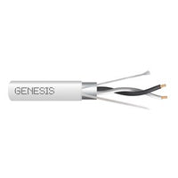 Genesis 33201001 22/1-Pair Stranded Shielded RS485 Cable, Plenum, CMP, FT6, 1000' (304.8 m) Reel, White