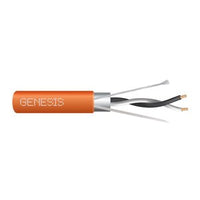 Genesis 33221003 18/1-Pair Stranded Shielded RS485 Cable, Plenum, CMP, FT6, 1000' (304.8 m) Reel, Orange