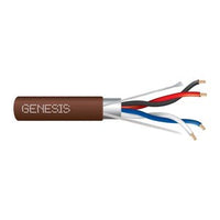 Genesis 33281107 22/2-Pair Stranded Shielded RS485 Plenum Cable, 1000', Brown