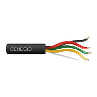 Genesis 41545008 14/4 Stranded Unshielded Fire Alarm Cable, Direct Burial, FPL, CL3, 500' (152.4 m) Reel, Black