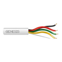 Genesis 43121001 16/4 Solid Unshielded Fire Alarm Cable, Riser, FPLR, 1000' (304.8 m) Reel, White