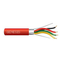 Genesis 44091004 14/4 Solid Shielded Fire Alarm Cable, Riser, FPLR, 1000' (304.8 m) Reel, Red