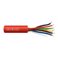 Genesis 45085004 18/6 Solid Unshielded Fire Alarm Cable, Plenum, FPLP, 500' (152.4 m) Reel, Red
