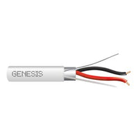 Genesis 46021001 18/2 Solid Shielded Fire Alarm Cable, Plenum, FPLP, 1000' (304.8 m) Reel, White