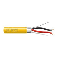 Genesis 46021002 18/2 Solid Shielded Fire Alarm Cable, Plenum, FPLP, 1000' (304.8 m) Reel, Yellow