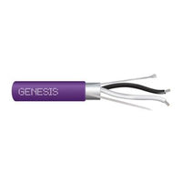 Genesis 46522110 18/2 Tinned Copper Stranded Shielded Trane Systems Cable, Plenum, CMP, FT6, 1000' (304.8 m) Reel-in-a-Box, Purple