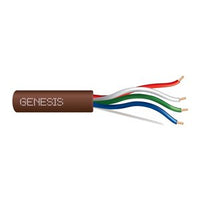 Genesis 47030307 20/4 Solid Unshielded Thermostat Cable, General Purpose, CL2, 250' (76.2 m) x 4 Reels, Brown