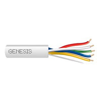 Genesis 47130301 18/5 Solid Unshielded Thermostat Cable, General Purpose, CL2, 250' (76.2 m) x 4 Reels, White