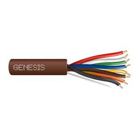 Genesis 47161007 18/8 Solid Unshielded Thermostat Cable, General Purpose, CL2, 1000' (304.8 m) Reel, Brown