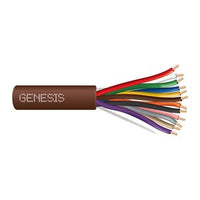 Genesis 47190107 18/12 Solid Unshielded Thermostat Cable, General Purpose, CL2, 250' (76.2 m) Reel, Brown