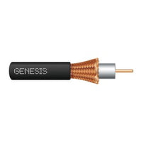 Genesis 50011108 RG59 BC 75 Ohm Coaxial with Bare Copper Braid Cable, General Purpose, CL2, 1000' (304.8 m) Pull Box, Black