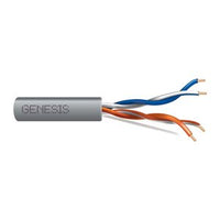 Genesis 50311109 24/2-Pair Cat 3 Unshielded Cable, Riser, CMR, FT4, 1000' (304.8 m) Pull Box, Gray