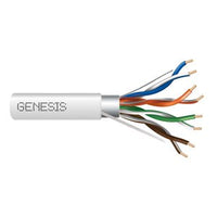 Genesis 51781001 24/4-Pair Cat 5e Shielded (F/UTP) Networking Cable, Riser, CMR, FT4, 1000' (304.8 m) Reel, White