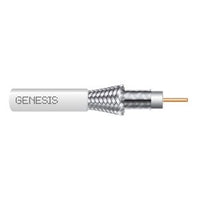 Genesis 53041101 RG6 BC 75 Ohm Coaxial with Dual-Shield Cable, General Purpose, CATV, 1000' (304.8 m) Pull Box, White