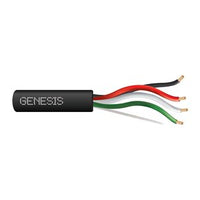 Genesis 54745508 16/4 (65-Strand Oxygen-Free Copper) Audacious Unshielded Speaker Cable, Riser, CMR, FT4, 500' (152.4 m) Pull Box, Black