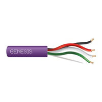 Genesis 54745510 16/4 (65-Strand Oxygen-Free Copper) Audacious Unshielded Speaker Cable, Riser, CMR, FT4, 500' (152.4 m) Pull Box, Purple