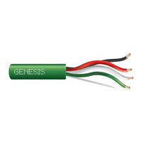 Genesis 54766105 14/4 (105-Strand Oxygen-Free Copper) Audacious Unshielded Speaker Cable, Riser, CMR, FT4, 500' (152.4 m) Reel-in-a-Box, Green