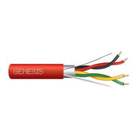 Genesis 55551004 14/2-Pair Solid Shielded Fire Alarm Cable, NYC Certified, FPLP, 1000' (304.8 m) Reel, Red
