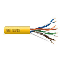 Genesis 63601102 23/4-Pair Cat 6 Unshielded (U/UTP) Networking Cable, Riser, CMR, 1000' (304.8 m) Pull Box, Yellow