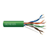 Genesis 63601105 23/4-Pair Cat 6 Unshielded (U/UTP) Networking Cable, Riser, CMR, 1000' (304.8 m) Pull Box, Green