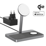 ZIKE Z557C 3-in-1 Qi2 & MFW Magnetic Wireless Charging Stand
