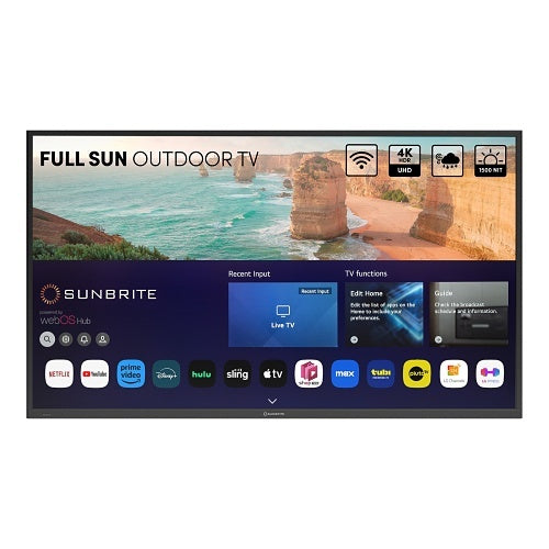 SunBrite SB-FS-65-BL 65" Solis 4K Full-Sun Outdoor Smart TV